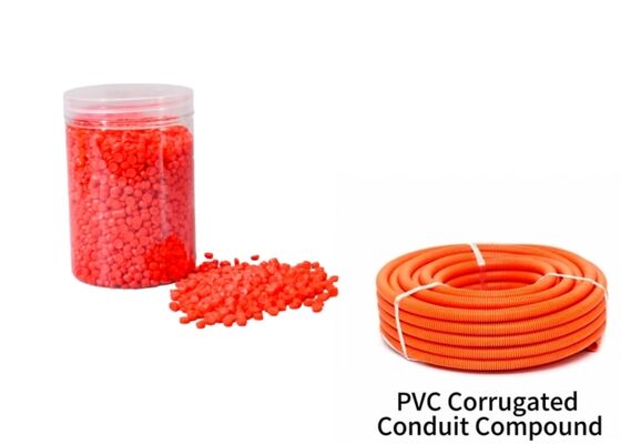 Composé de conduites ondulées en PVC auto-extinguant PVC pliable câble électrique composé de tubes ondulés